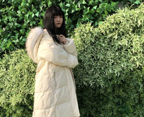 长款白色棉袄